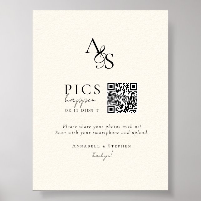 Bilder passieren! Foto, QR-Code, Hochzeit Poster (Vorne)