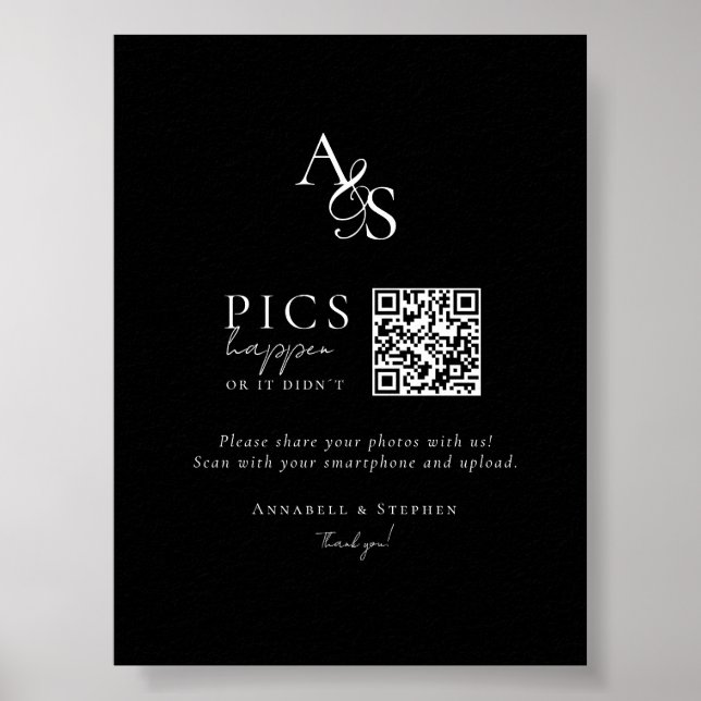 Bilder passieren! Foto, QR-Code, Hochzeit Poster (Vorne)