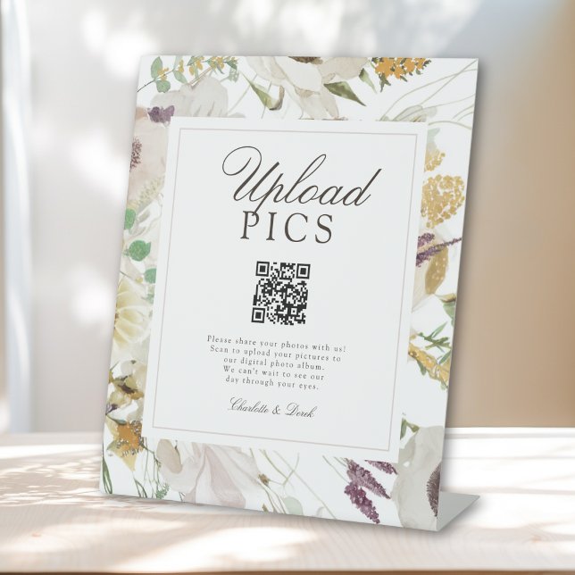 BILDER PASSIEREN! Moderne Frühlingshochzeitsgaleri Sockelschild (PICS HAPPEN! Modern Spring Wedding Gallery Pedestal Sign)