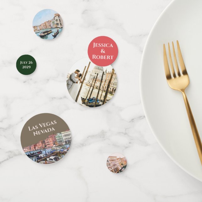 Bilder vom Canale Grande, Venedig, Italien Hochzei Konfetti (Gruppe)