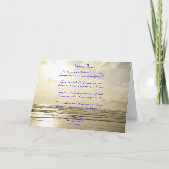 Bilder von der Poesie-Grußkarte Karte (Vorderseite)