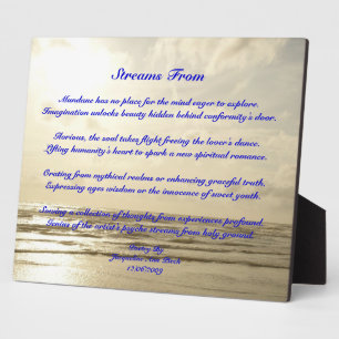 Bilder von der Poesie Plaque Fotoplatte