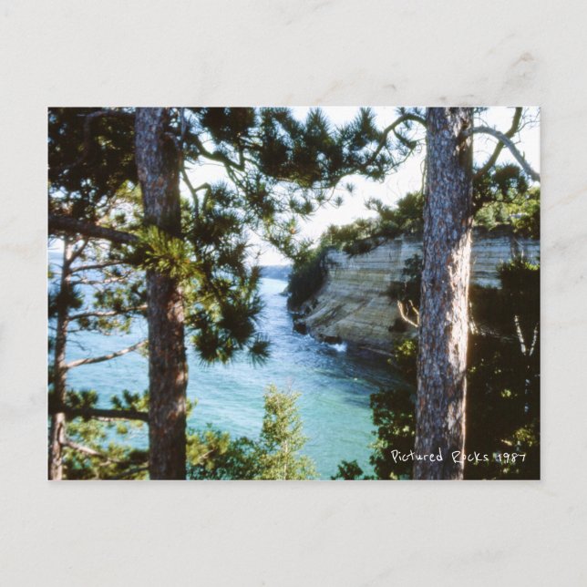 Bilder von Felsen, Michigan Munising Lake Superior Postkarte (Vorderseite)