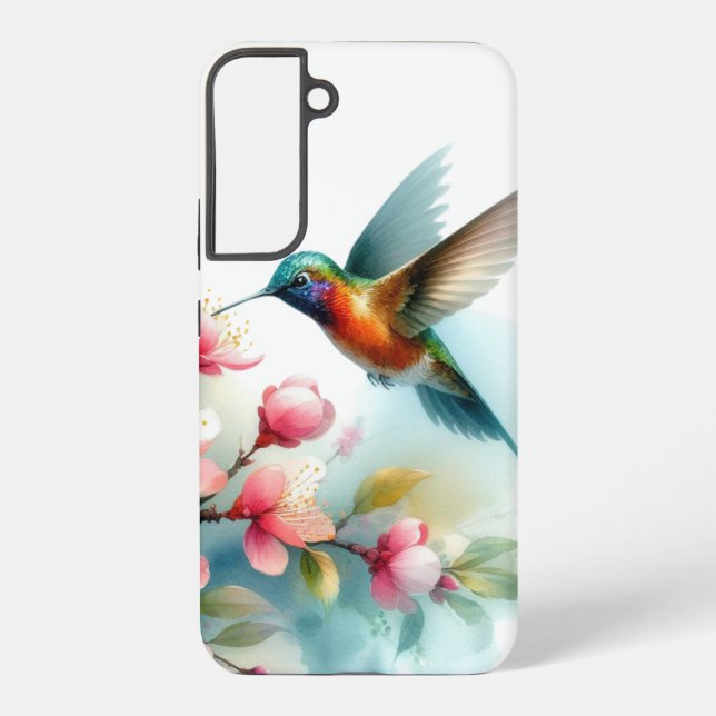 Bilder von Floral/Frühjahr-Kolibris Samsung Galaxy Hülle (Rückseite)