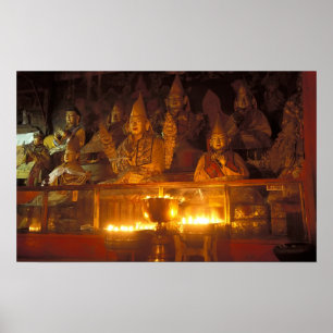 Bilder von Lamas im Sara-Kloster, Lhasa, Poster