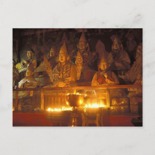 Bilder von Lamas im Sara-Kloster, Lhasa, Postkarte