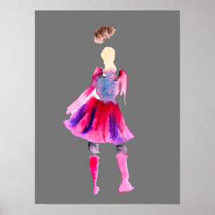 Bilder zur Illustration von Modebildern Art Aquare Poster