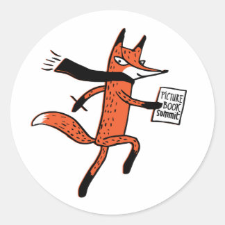 Bilderbuchgipfel - den Fox-Aufkleber zerlegen Runder Aufkleber
