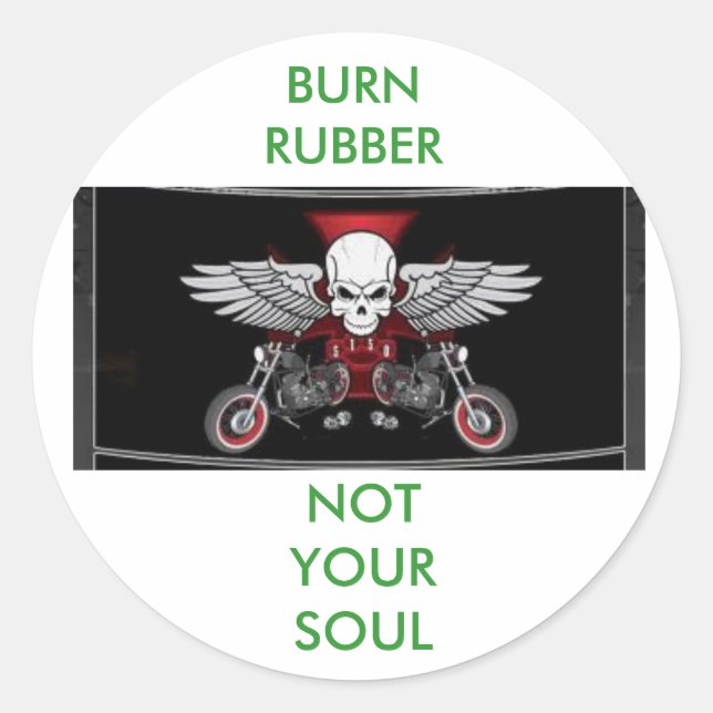 BilderCALKRLIA, BURN RUBBER, N... Runder Aufkleber (Vorderseite)