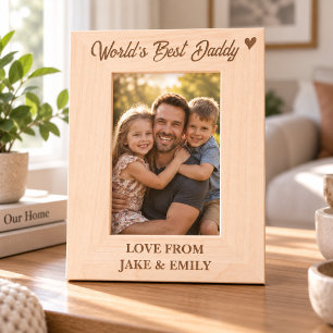 Bilderrahmen für den besten Papa der Welt Geätzte Rahmen