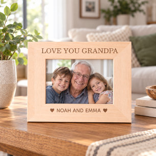 Bilderrahmen "Ich liebe dich, Opa" Geätzte Rahmen
