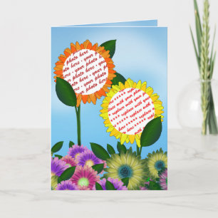 Bilderrahmen mit Frühlingsblumen Karte