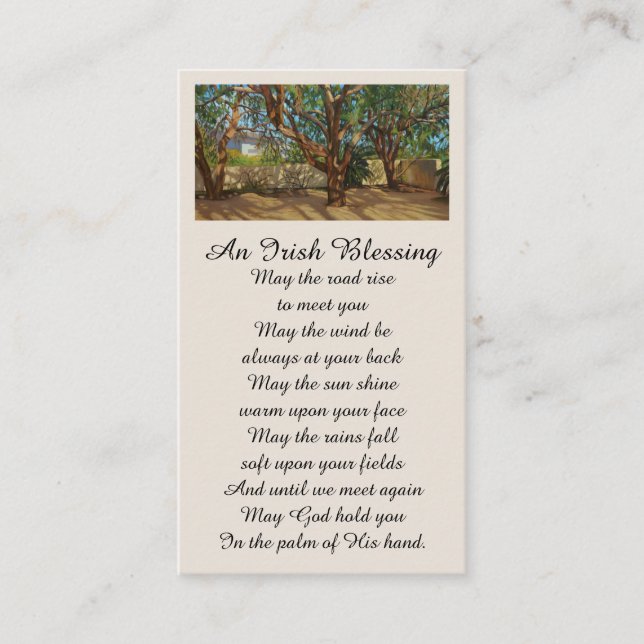 Bildfeier zur Lebensmerkmal-Karte Visitenkarte (Vorderseite)