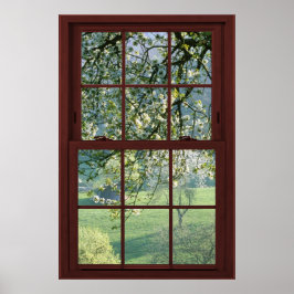 Bildfenster von Kirschblüten Illusion #1 von 3 Poster