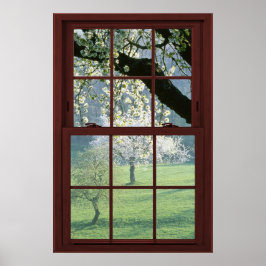 Bildfenster von Kirschblüten Illusion #2 von 3 Poster