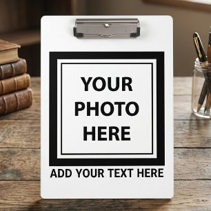 Bildfoto & Text hochladen – Anpassen Klemmbrett