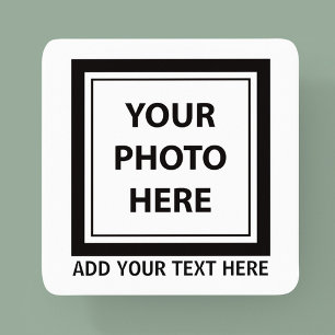 Bildfoto & Text hochladen – Anpassen Rechteckiger Pappuntersetzer