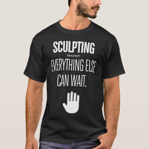 Bildhauer Künstler Kreative Ton Töpferei Fokus Ins T-Shirt