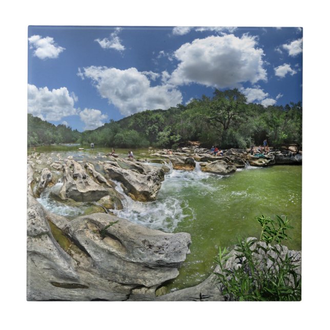 Bildhauerfallen Pano - Barton Creek - Austin Texas Fliese (Vorderseite)