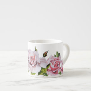 Bildhauerische Rose auf der Espresso-Tasse Espressotasse