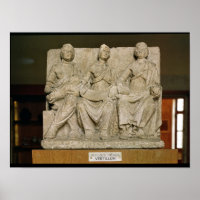 Bildhauerkunst einer Dreifach-Mutter-Gottheit