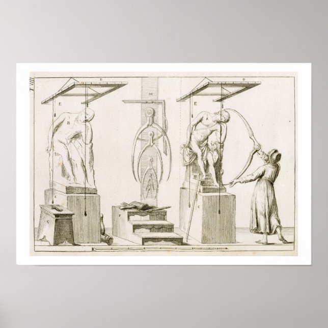 Bildhauerstudio, c.1800 (Gravieren) Poster (Vorne)