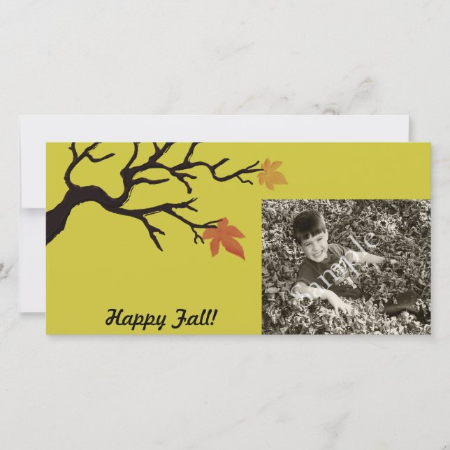 Bildkarte für Herbst-Feier (Vorderseite)