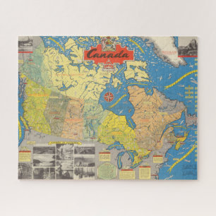 Bildkarte von Kanada - Sehenswürdigkeiten Puzzle