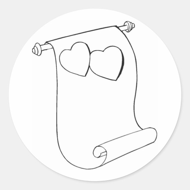 Bildlauf mit Herz Runder Aufkleber (Vorderseite)