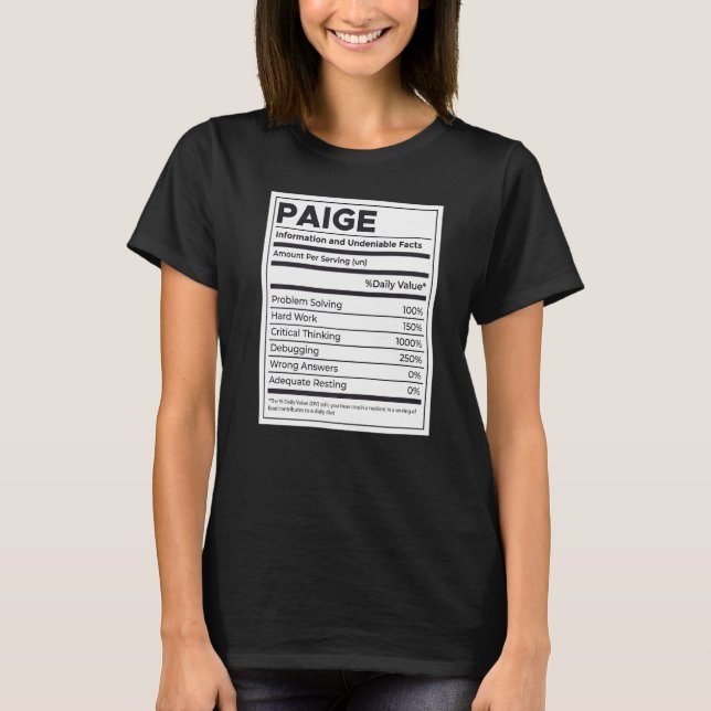 Bildnährstoffinformationen Problem lösen Hartes W T-Shirt (Vorderseite)