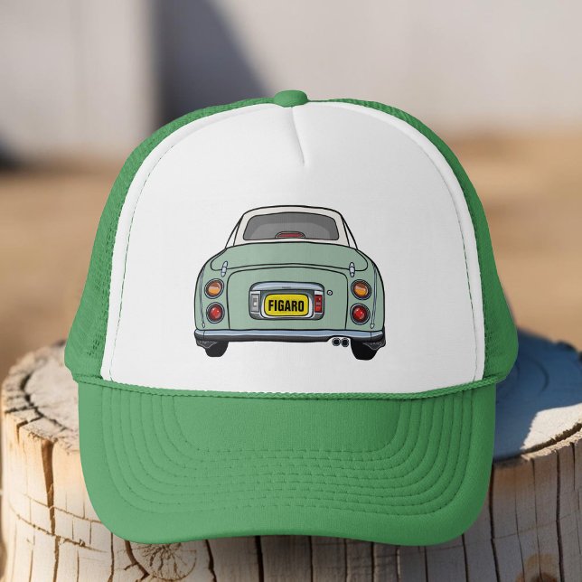 Bildname Emerald Green Figaro Auto Truckerkappe (Perfect trucker hat for the  Emerald Green Figaro Driver. Add your name or initials)