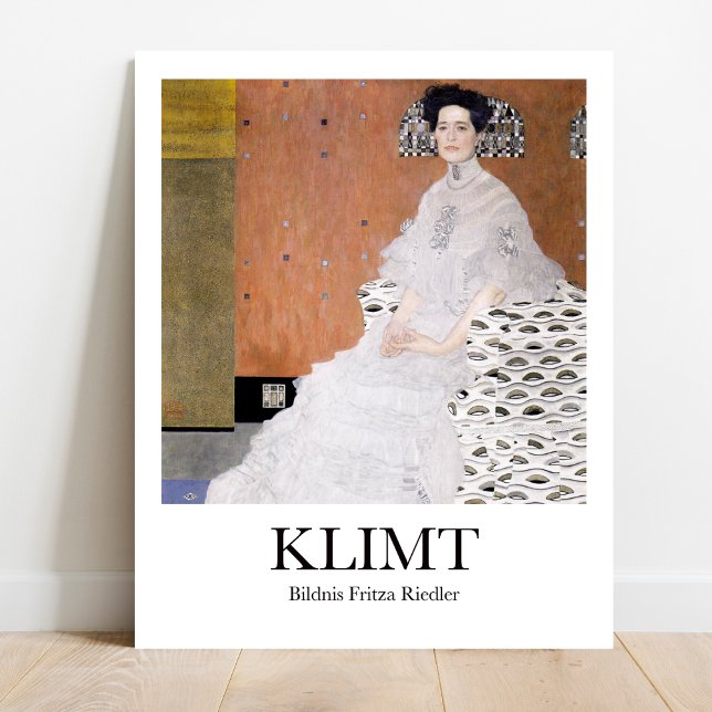 Bildnis Fritza Riedler von Gustav Klimt Poster (Klimt's Golden Lady: "Bildnis Fritza Riedler." Own art history! Museum-quality poster)