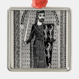 Bildnis von Geoffrey Plantagenet Silbernes Ornament