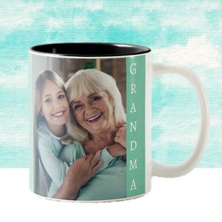 Bildperfektes Geschenk für Oma Zweifarbiger Kaffee Zweifarbige Tasse