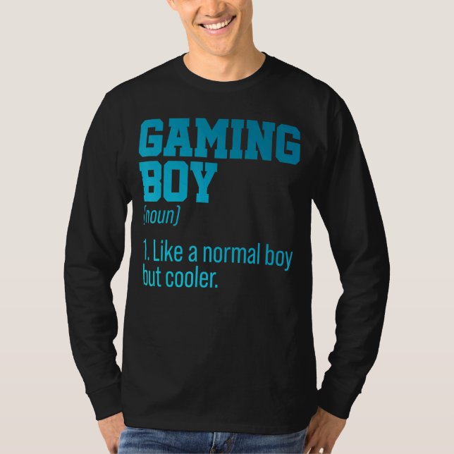 Bildschirm "Gaming Boy Noun Definition Console Con T-Shirt (Vorderseite)