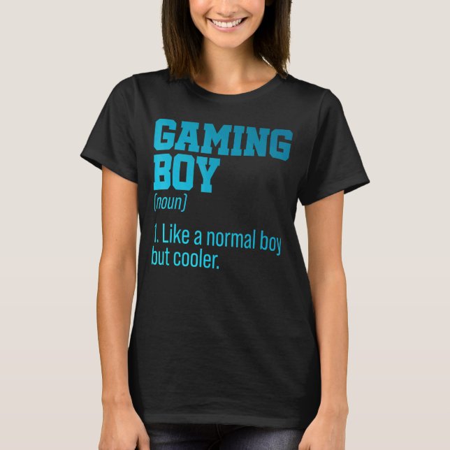 Bildschirm "Gaming Boy Noun Definition Console Con T-Shirt (Vorderseite)