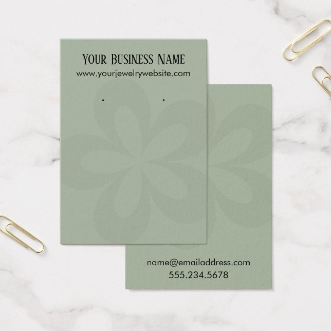 Bildschirm "Green Graphic Blume 1 Earring Holder D (Büro)