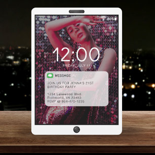 Bildschirm "Handy" - Geburtstagsfeier