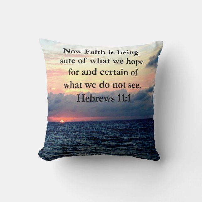 BILDSCHIRM HEBREWS 11:1 FOTO-DESIGN KISSEN (Vorderseite)