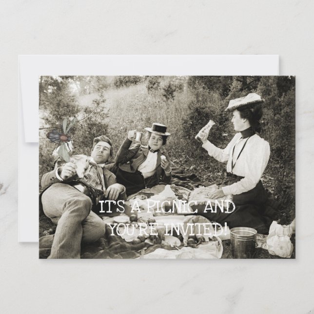 BILDSCHIRM PICNISCHER FUNNY FLY MAN BEAUTY FRAUEN EINLADUNG (Vorderseite)