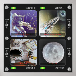 Bildschirm "Space Shuttle Monitor" Poster