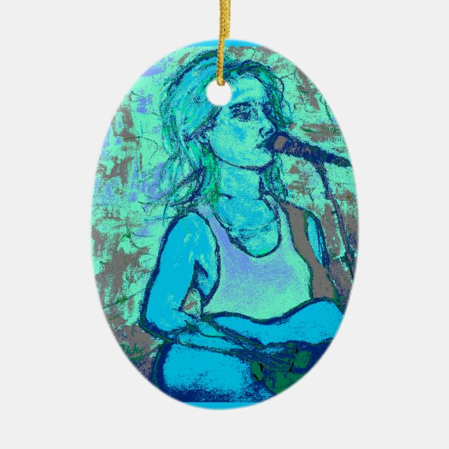 Bildschirmausdruck Keramik Ornament (Vorne)