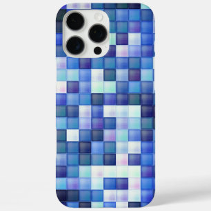 Bildspielpixel blaues Quadrat Muster iPhone 16 Pro Max Hülle