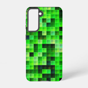 Bildspielpixel Grünes Quadrat Muster Samsung Galaxy Hülle