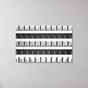 Bildstreifen für ein Praxinoskop Leinwanddruck