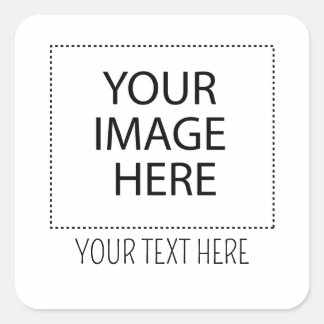 Bildtexte hinzufügen Hier erstellen Sie Ihr Cooles Quadratischer Aufkleber