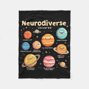 Bildung Autismus-Bewusstsein Neurodiverse Universu Fleecedecke