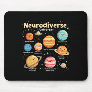 Bildung Autismus-Bewusstsein Neurodiverse Universu Mousepad
