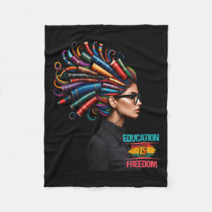 Bildung der Schwarzen Geschichte ist Freedom Black Fleecedecke