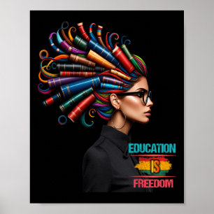 Bildung der Schwarzen Geschichte ist Freedom Black Poster